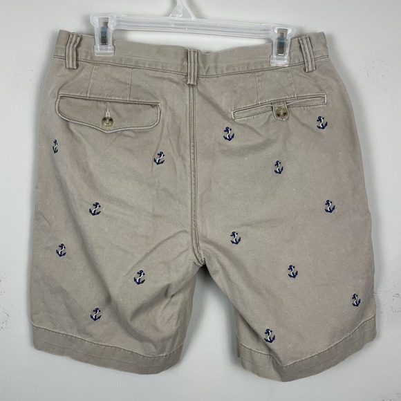 Polo Ralph Lauren Bedford Chino Shorts Mens 32 Khaki Anchor Embroidered 8.5" In - Picture 3 of 9